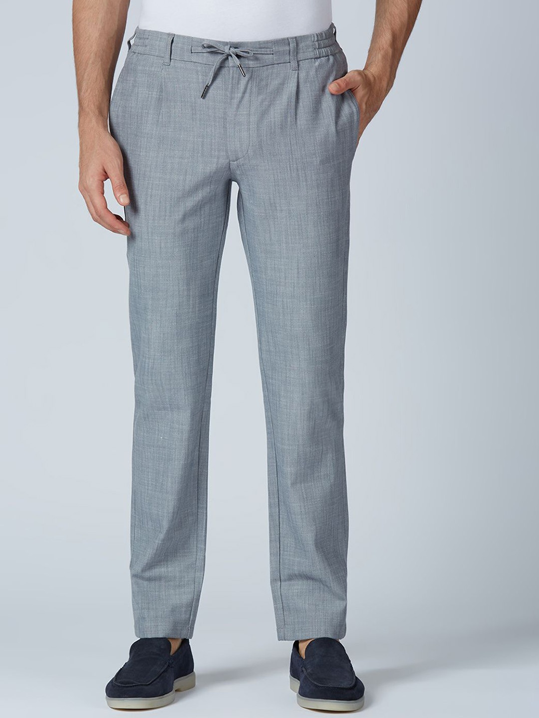 

ONEMILE Men Smart Trousers, Grey