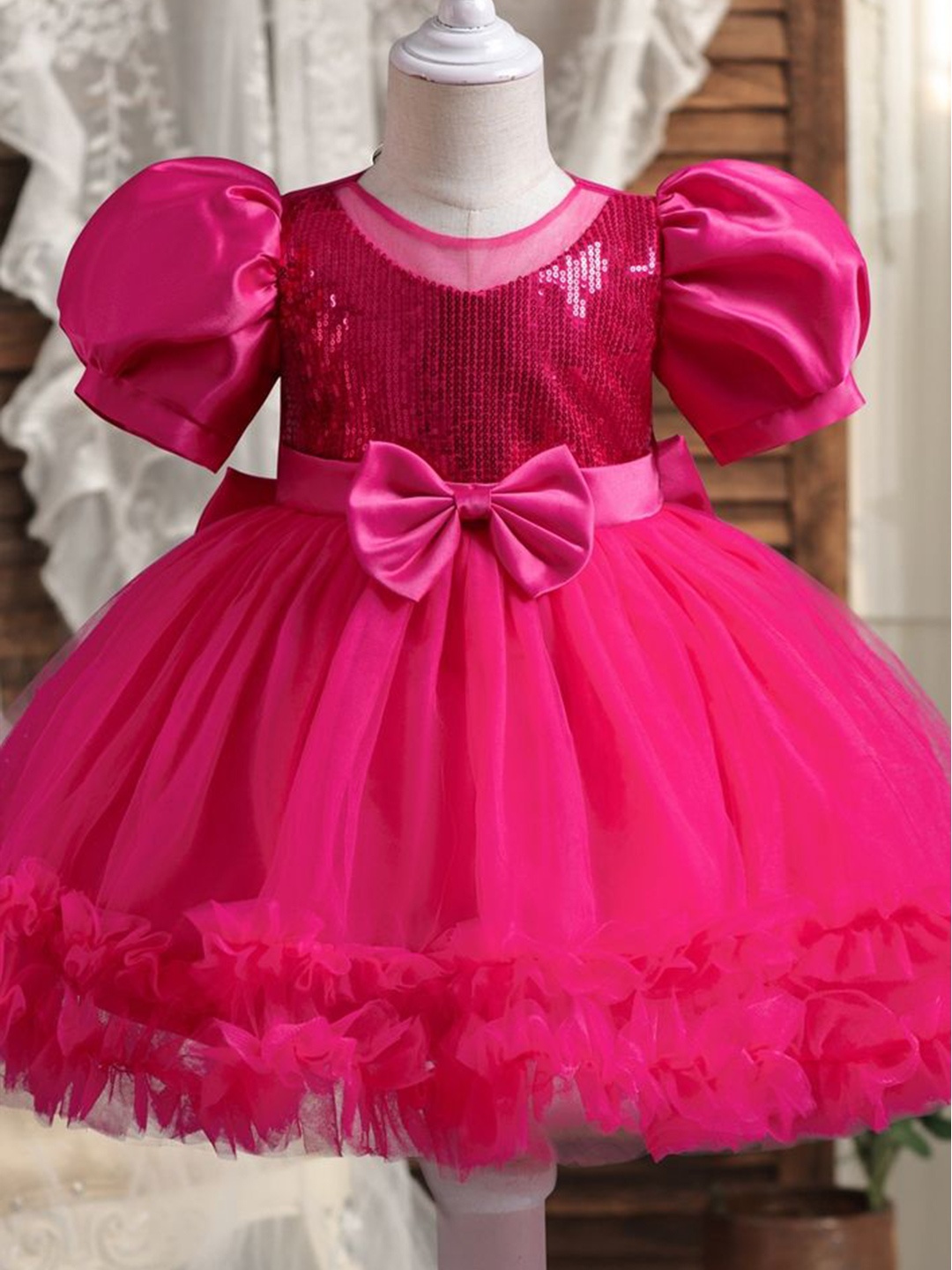 

LULU & SKY Fit & Flare Dress, Pink
