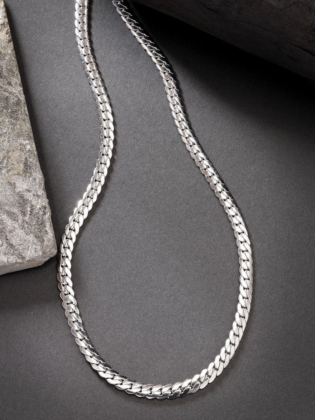 

The Roadster Lifestyle Co Men Silver-Plated Stainless Steel Chain