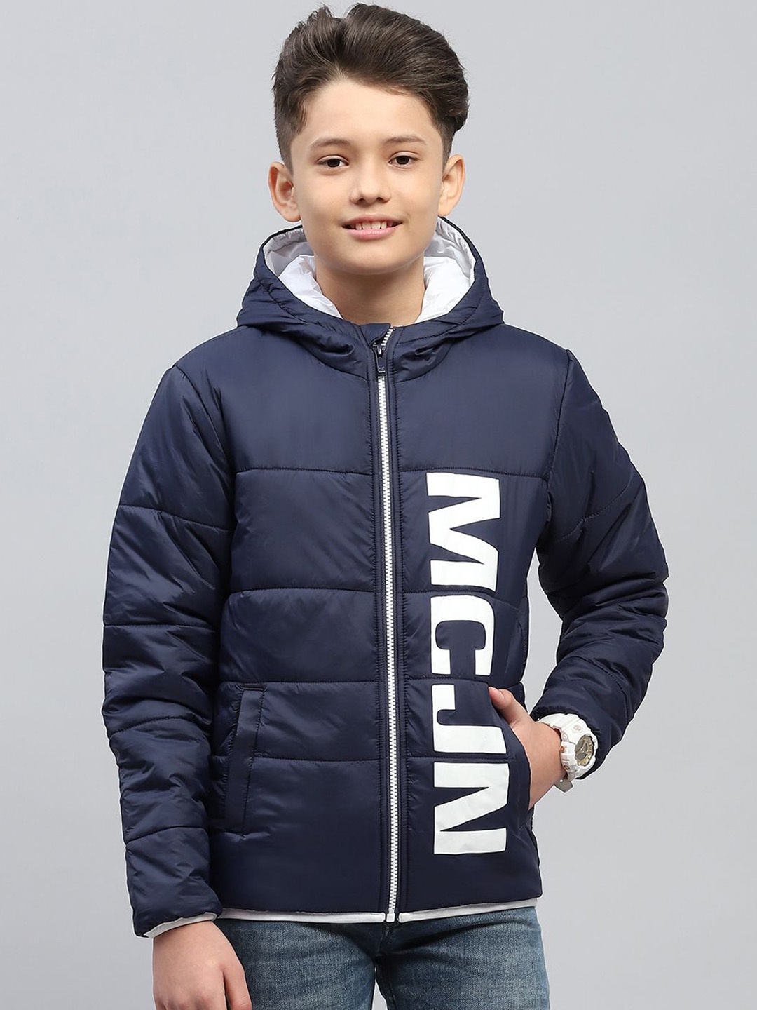 

Monte Carlo Boys Nylon Puffer Jacket, Navy blue