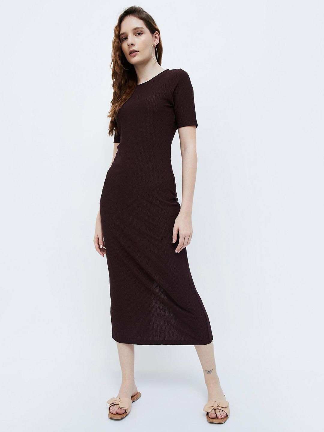 

Ginger by Lifestyle Sheath Maxi Dress, Brown