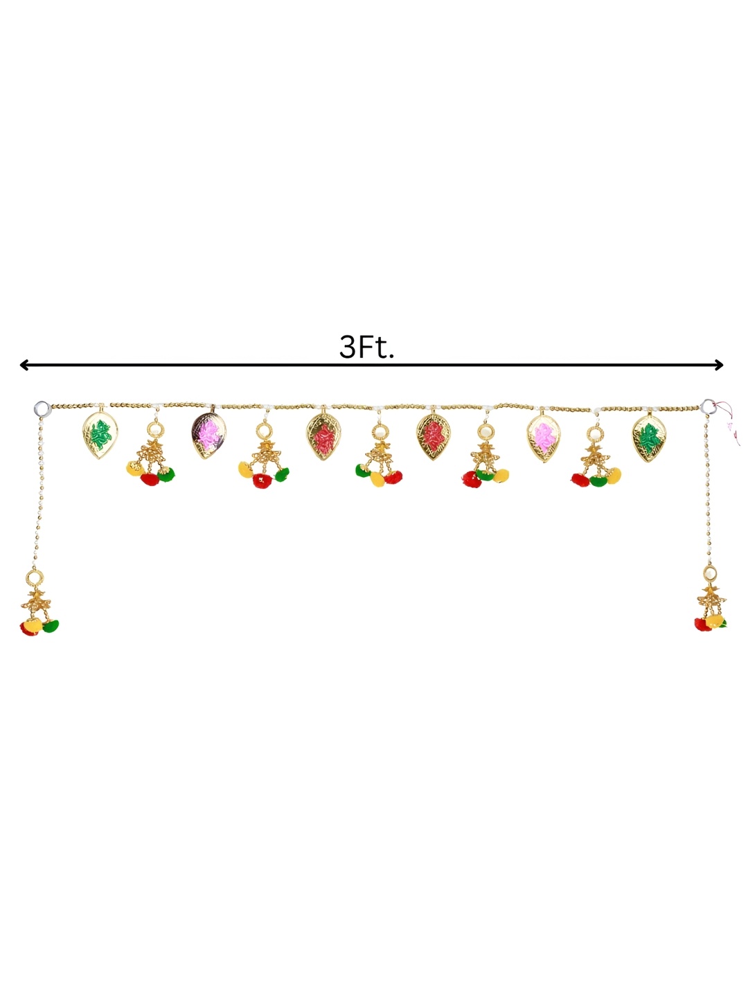 

NARYA TRADITIONAL Yellow Toran Wall Decor, Gold