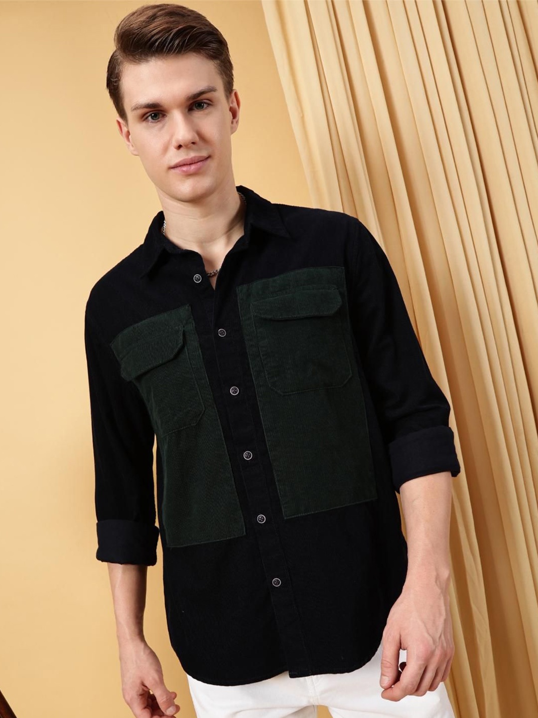 

VALEN CLUB Men Opaque Casual Shirt, Navy blue