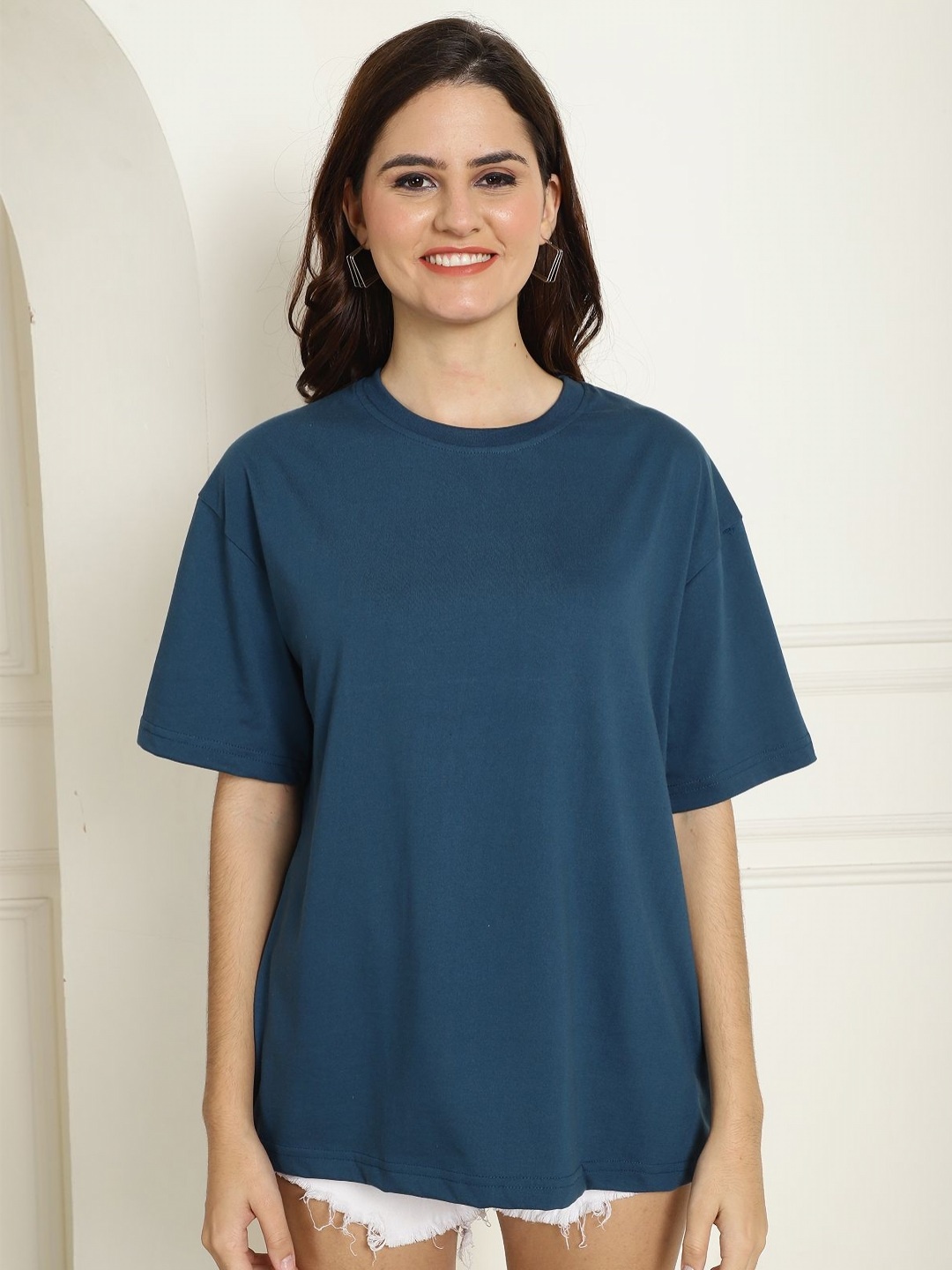 

Metronaut Women Printed T-shirt, Blue