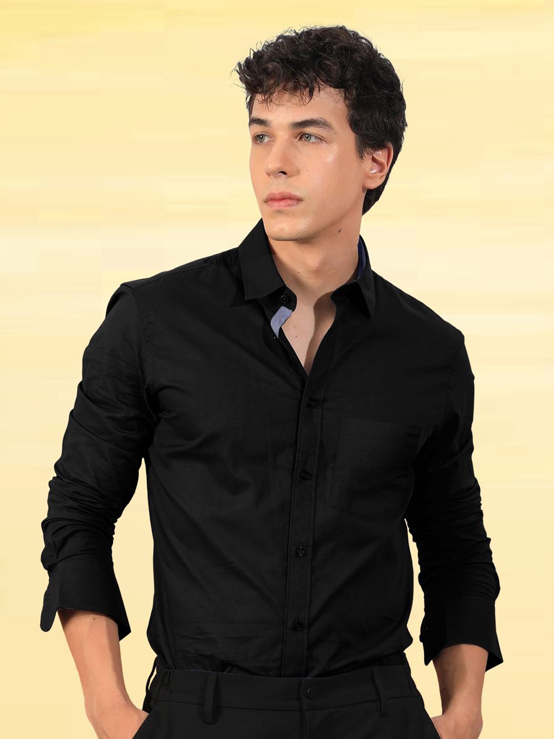 

Moda Rapido Men Standard Opaque Formal Shirt, Black