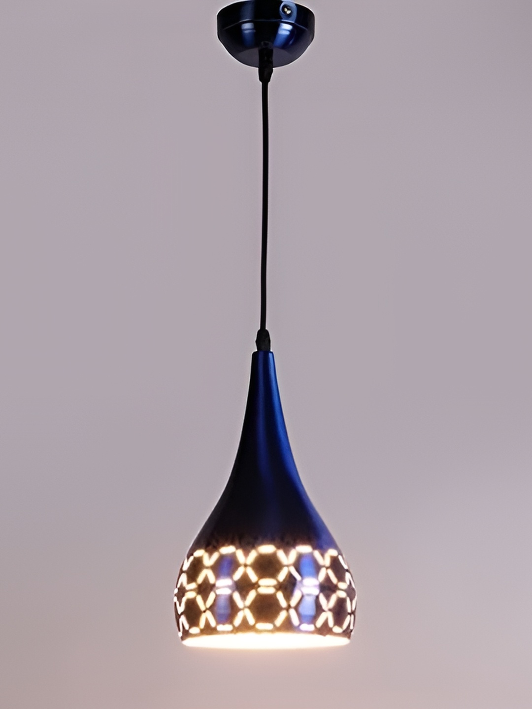 

GAUVIK Blue Textured Aluminium Ceiling Lamp