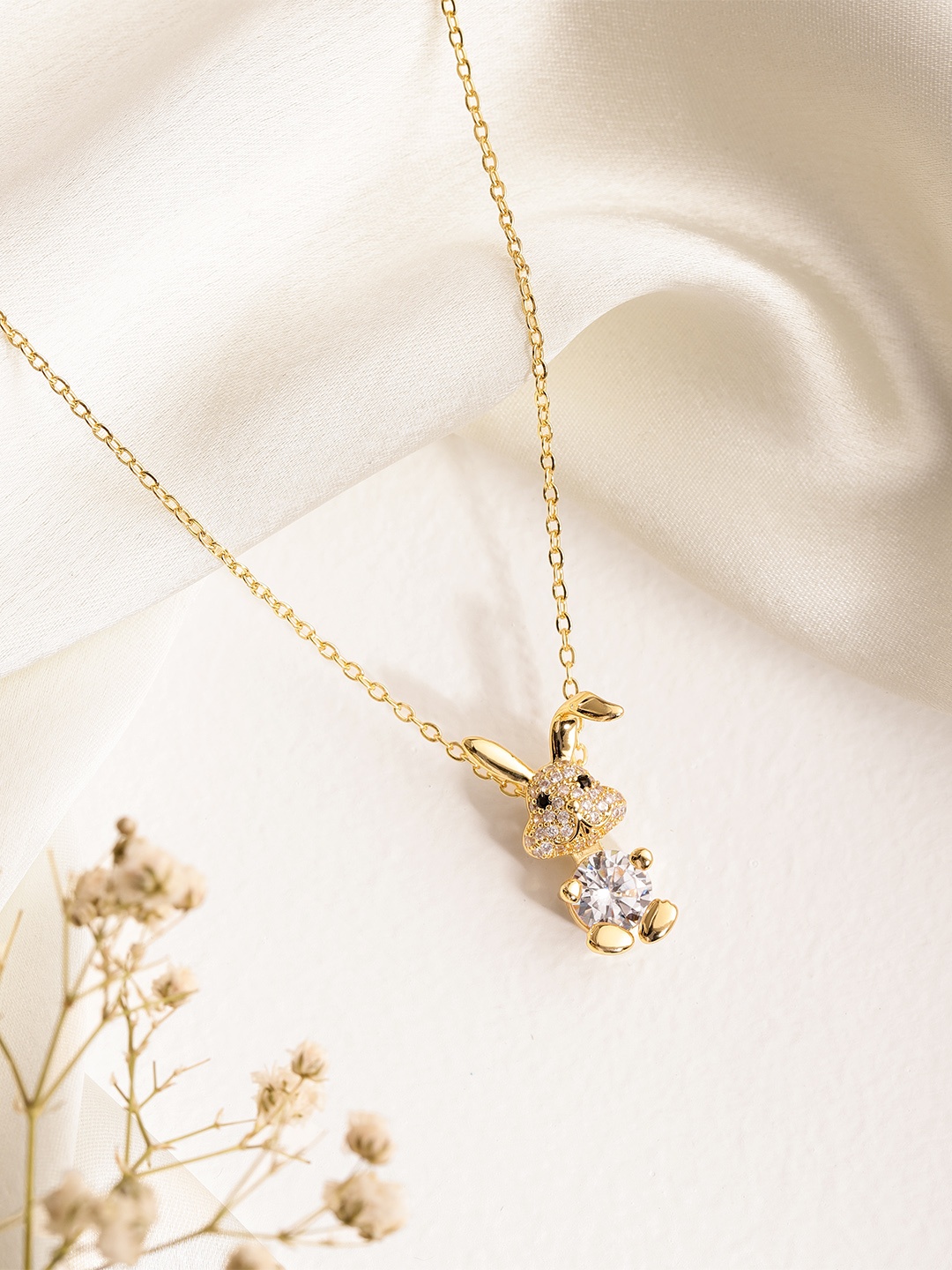 

DressBerry Stone-Studded Chain, Gold