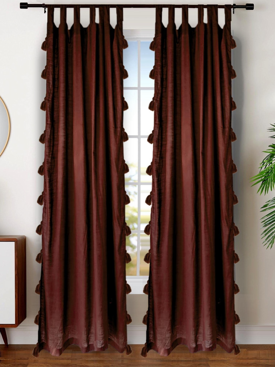 

Dekor World Multicoloured Set of 2 Sheer Door Curtain, Multi