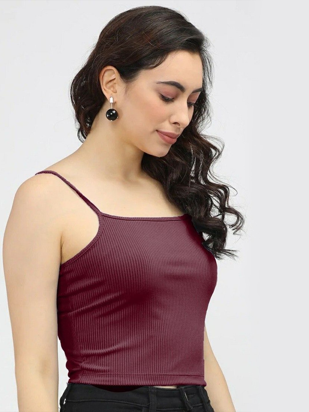 

NiloBerry Crop Top, Maroon