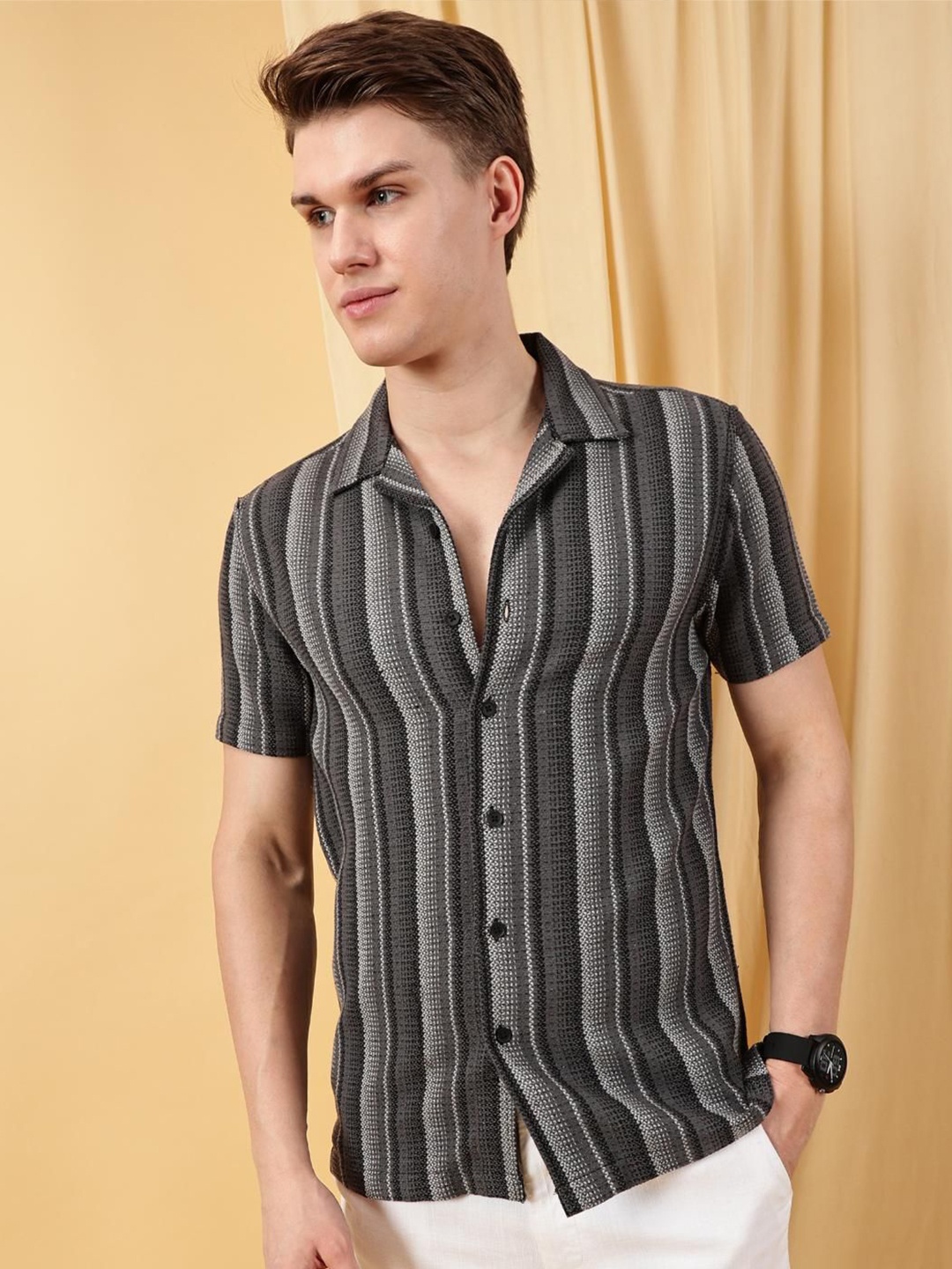 

VALEN CLUB Men Shirt, Grey