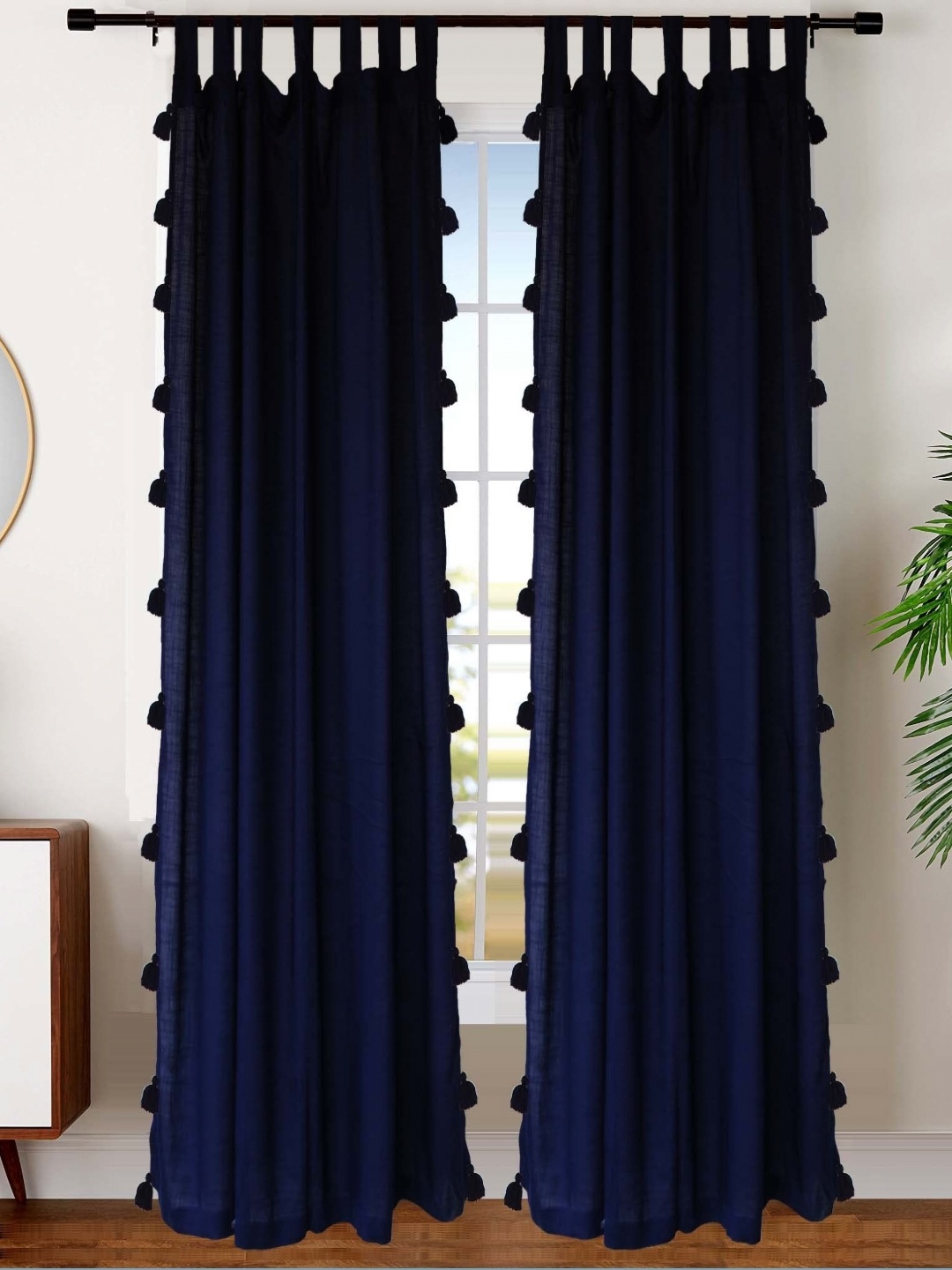 

Dekor World Multicoloured Set of 2 Sheer Door Curtain, Multi