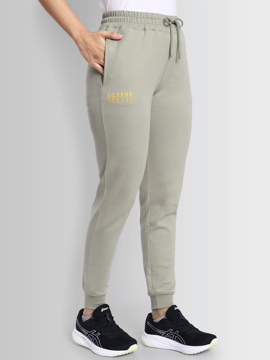 

DCYPHR Printed Mid-Rise Joggers, Green