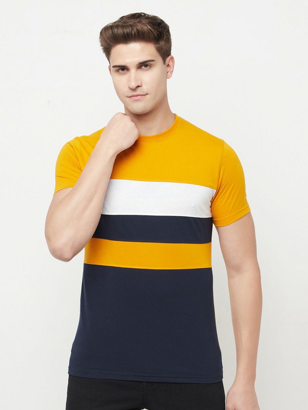 

TAZO Men Colourblocked Pockets T-shirt, Multi