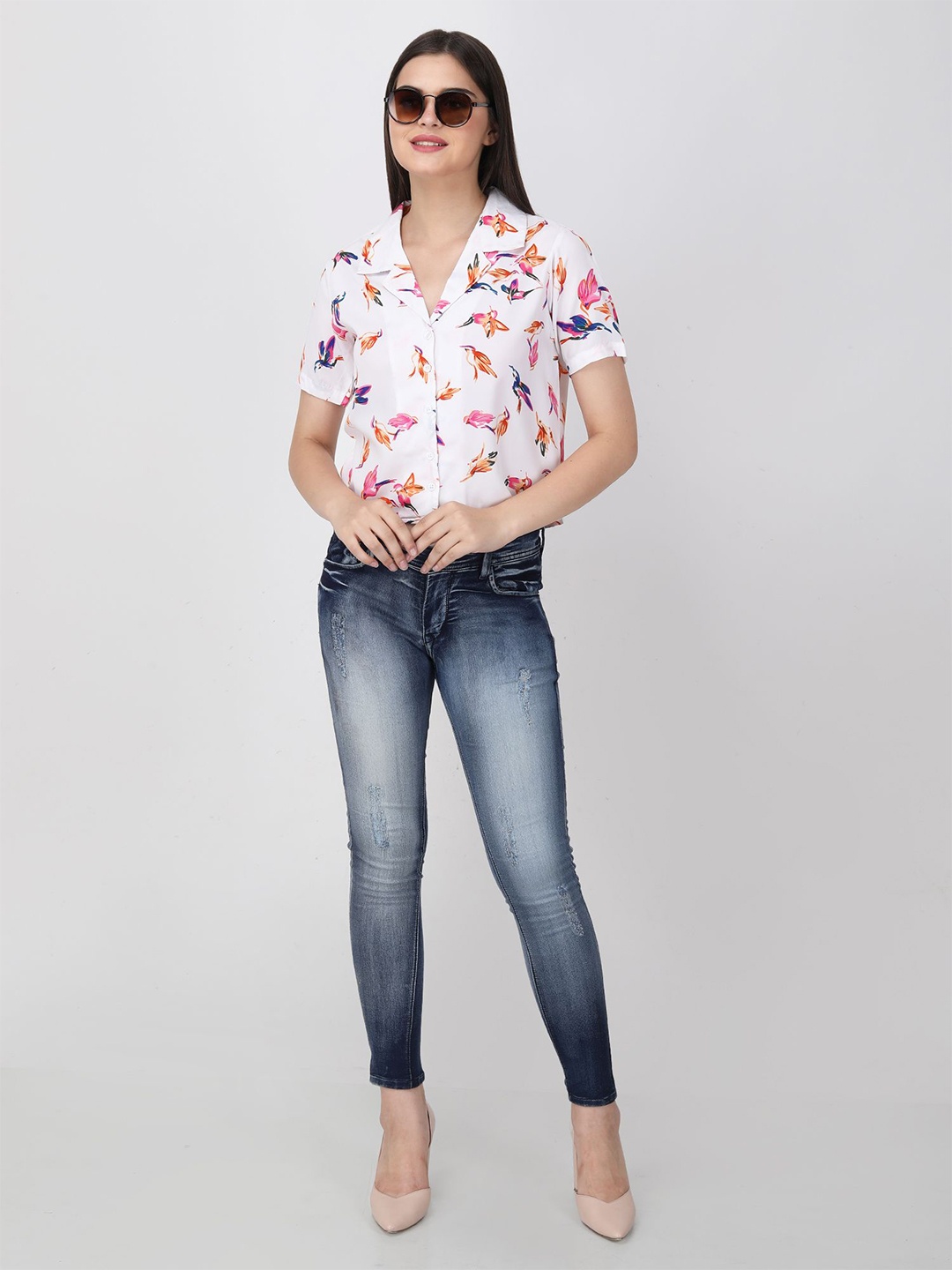 

SZN Women Comfort Floral Opaque Printed Casual Shirt, Multi