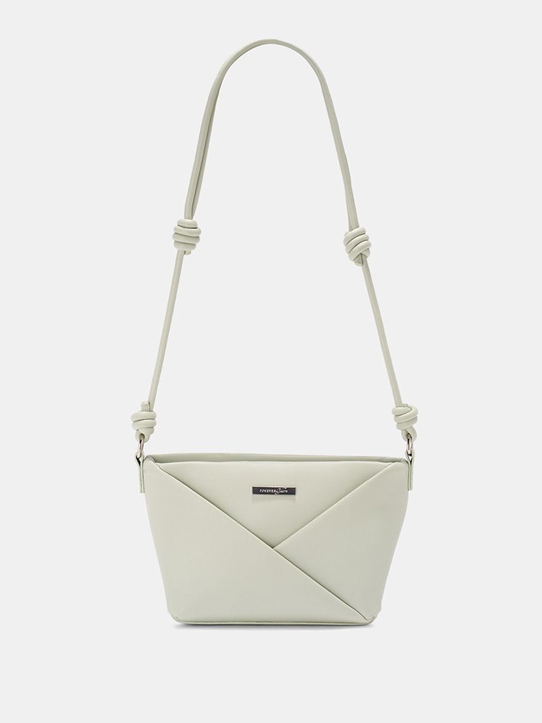 

Forever Glam by Pantaloons PU Structured Sling Bag, Green