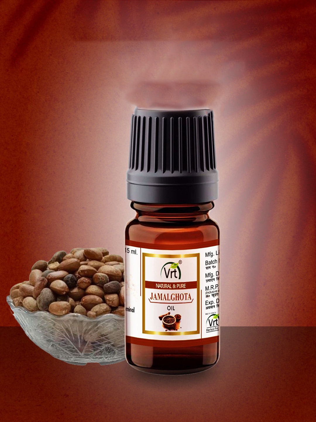 

VRT HERBAL Jamalgota Essential Oil- 30 ml, Black