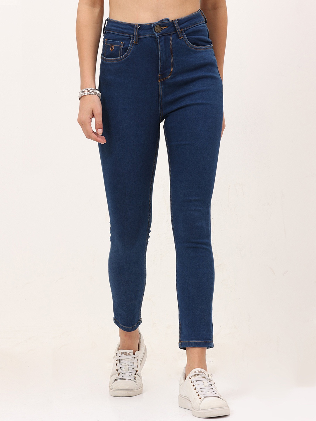 

URBAN POCHE Women Skin Tight Skinny Fit High-Rise Jeans, Blue