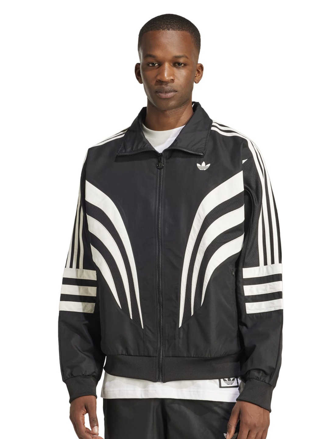 

ADIDAS Originals Men Longline Training or Gym Open Front Jacket, Black