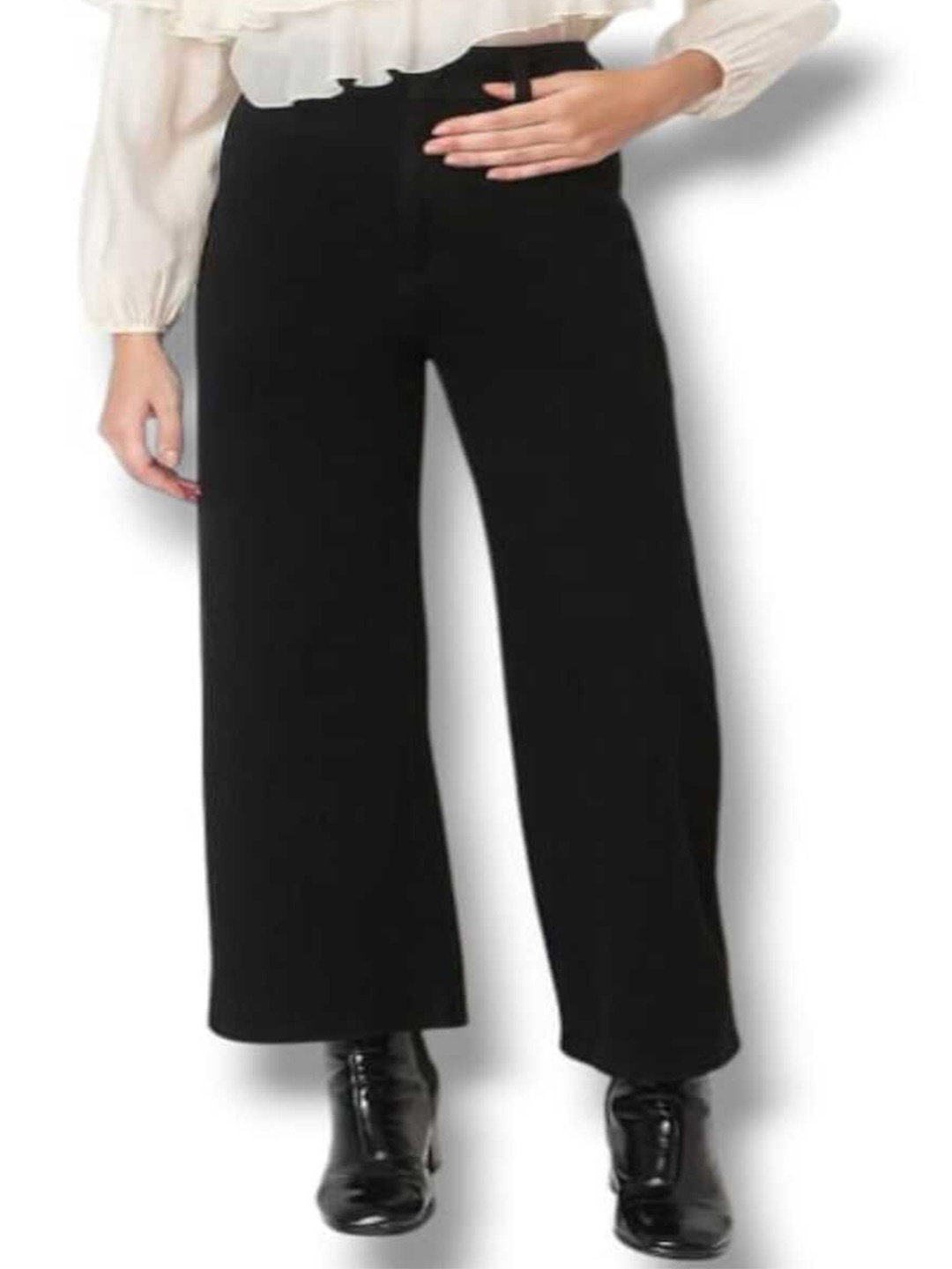 

Perfect Outlet Women Straight Fit High-Rise Stretchable Jeans, Black