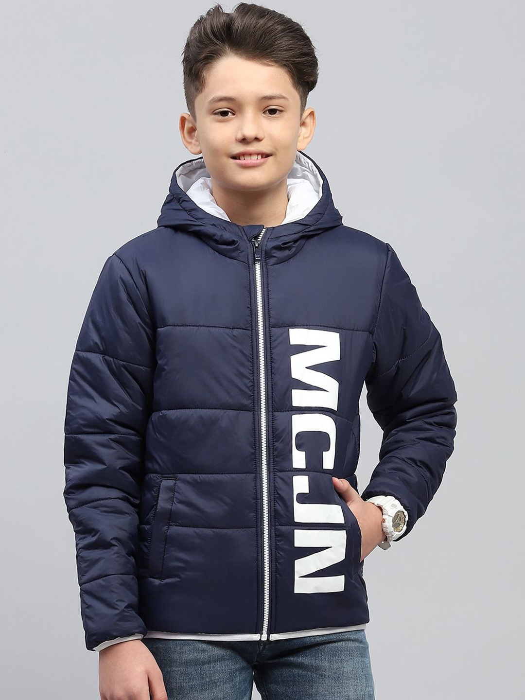 

Monte Carlo Boys Nylon Puffer Jacket, Navy blue