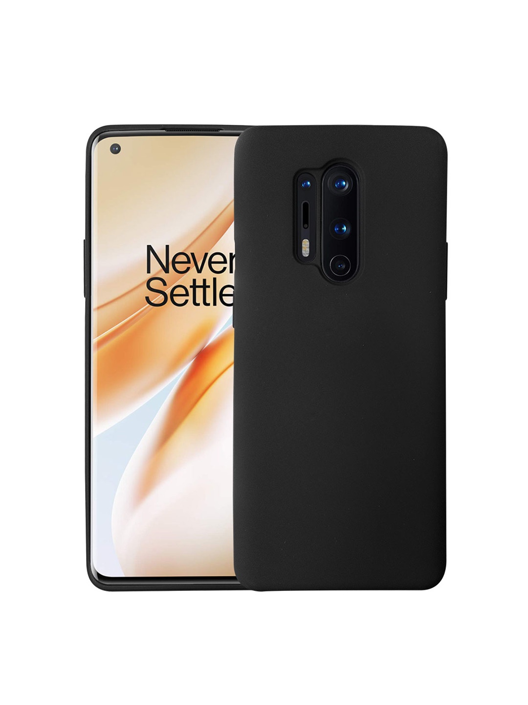 

LIRAMARK Solid Printed OnePlus 8 Pro Back Case Mobile Accessories, Black