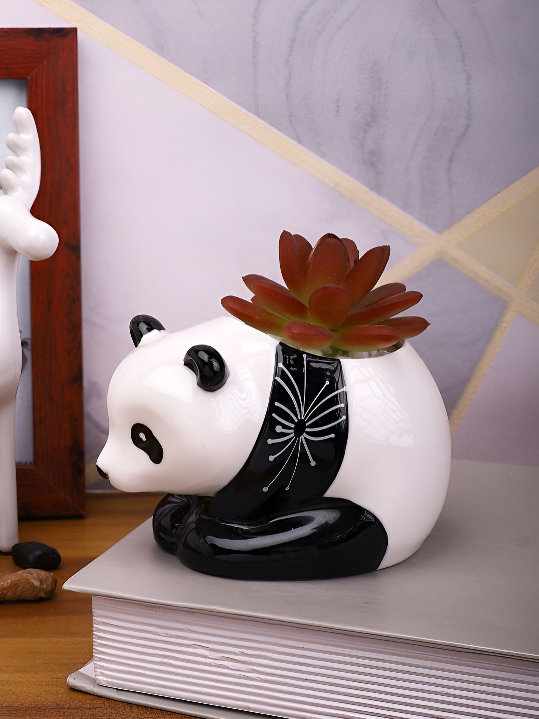 

TAYHAA Black 1 Pieces Succulent Artificial Plant With Pot