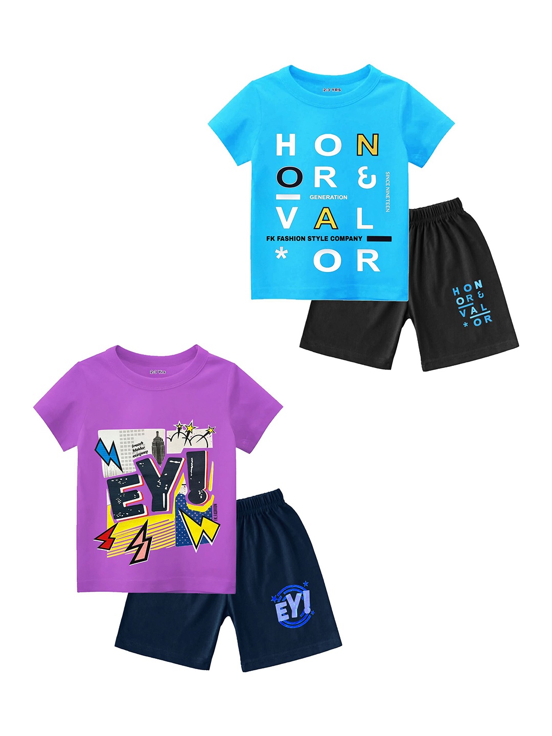 

BAESD Boys Printed T-shirt with Shorts, Mauve