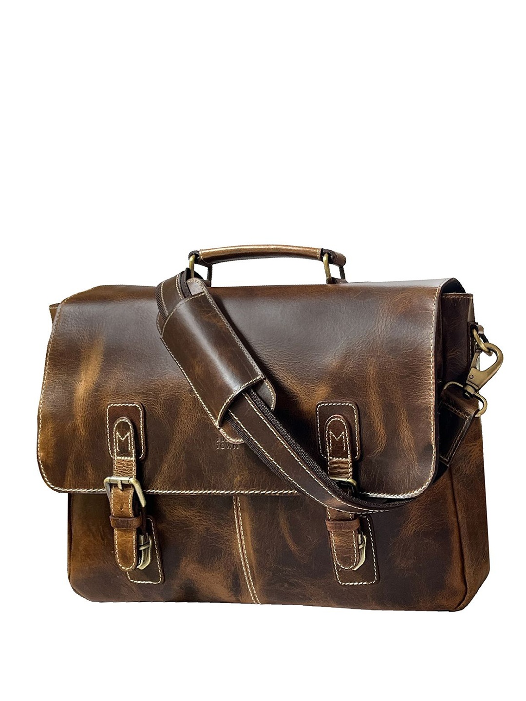 

RUSTIC TOWN Men Messenger Bag, Brown