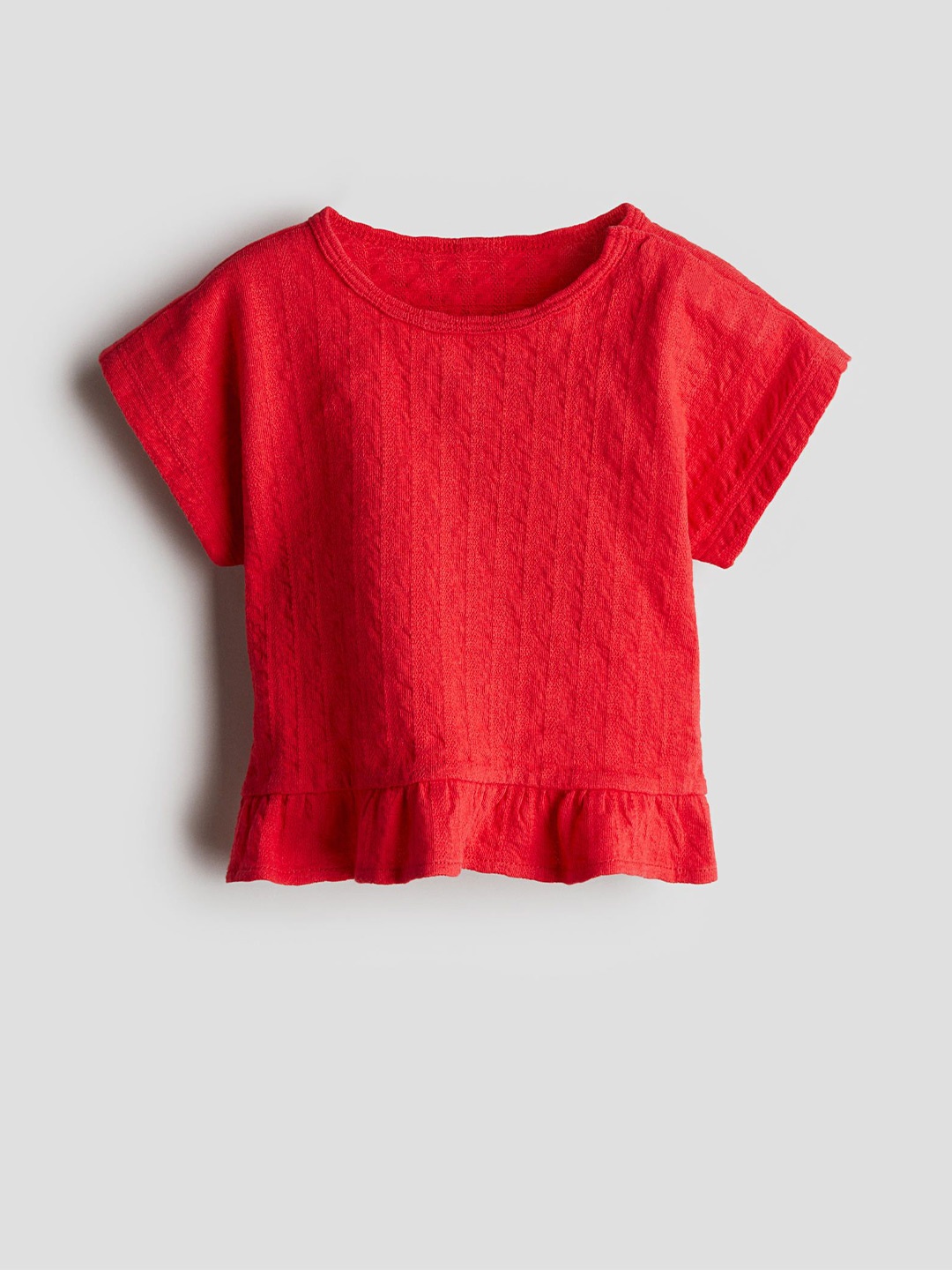 

H&M Frill-Trimmed Top, Red