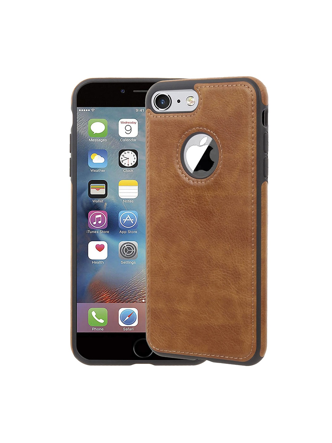 

LIRAMARK Solid Printed iPhone 7 Back Case Mobile Accessories, Brown