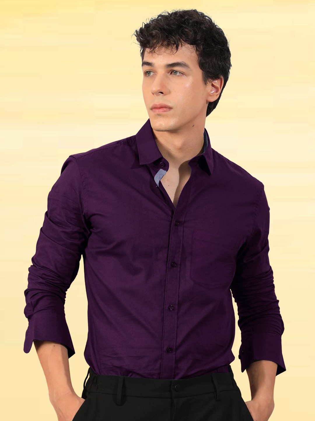 

Moda Rapido Men Standard Opaque Formal Shirt, Purple
