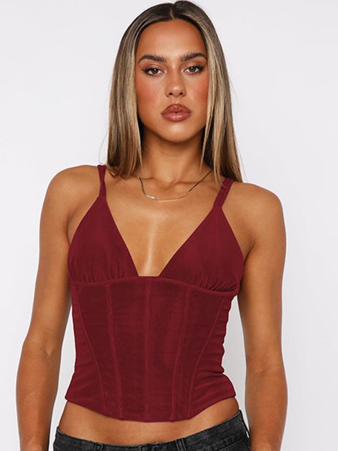 

MIAKEE Top, Maroon