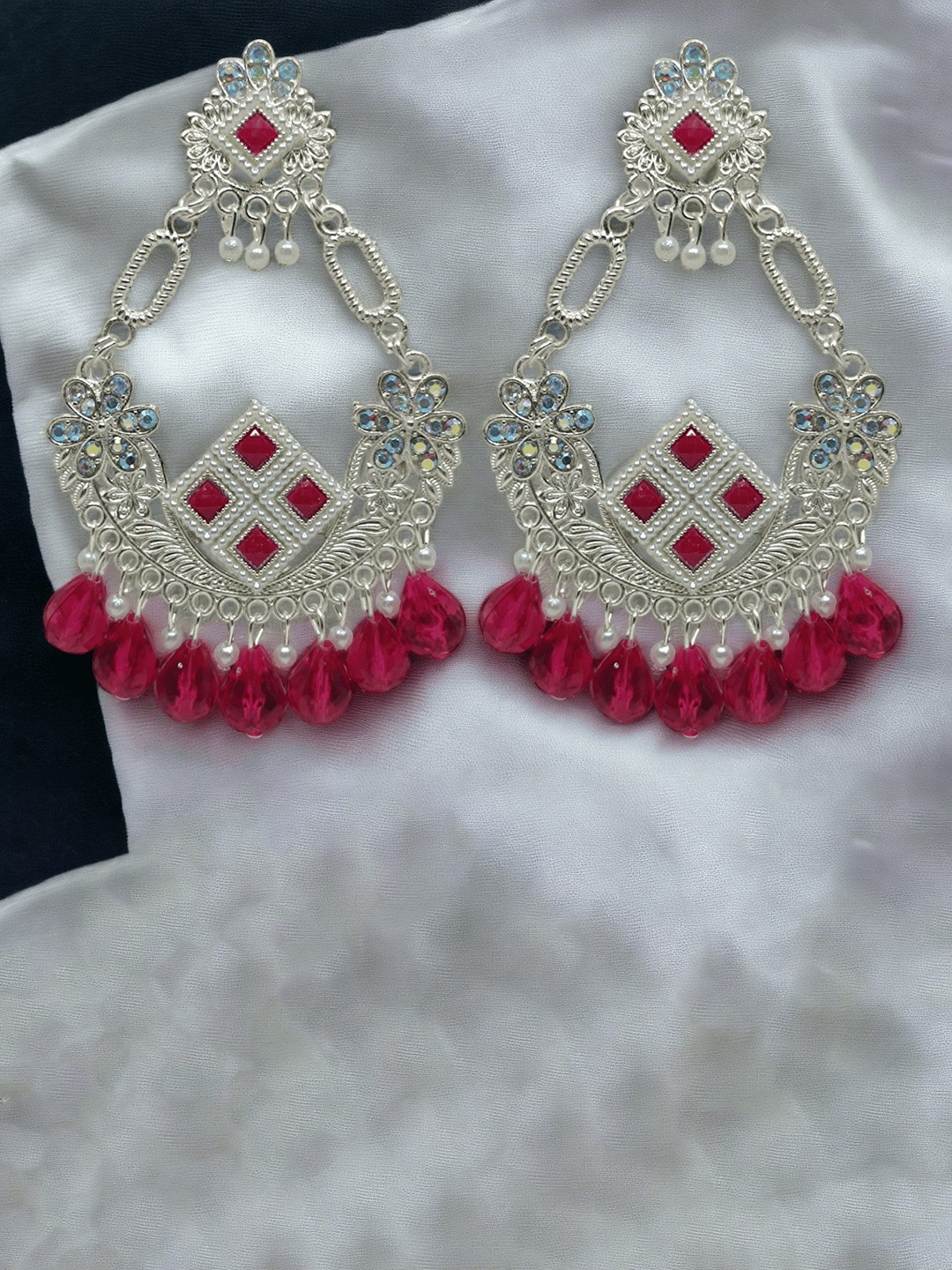

Anouk Contemporary Chandbalis Earrings, Pink