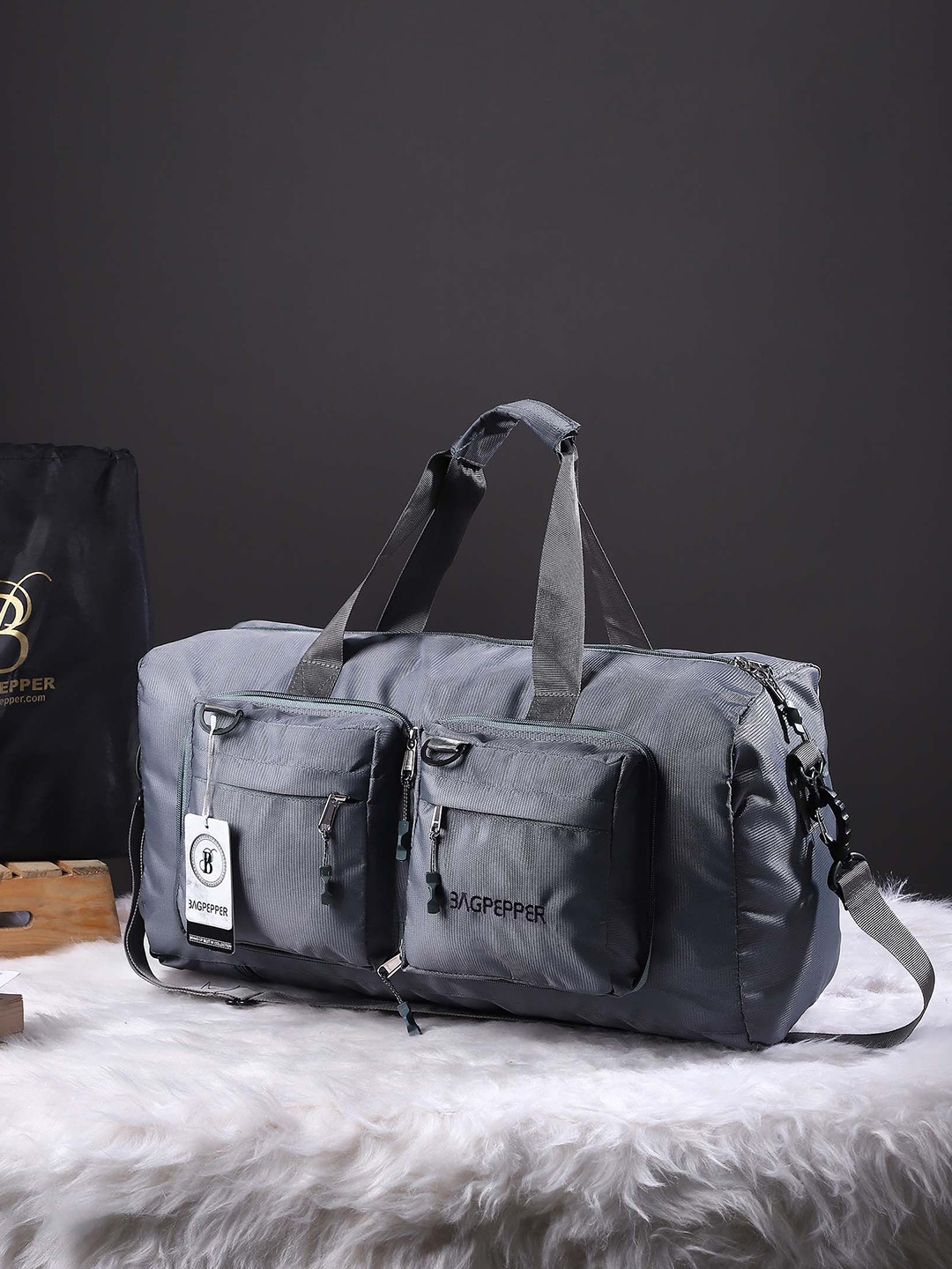 

Bag Pepper Medium Foldable Casual Duffel Bag, Grey