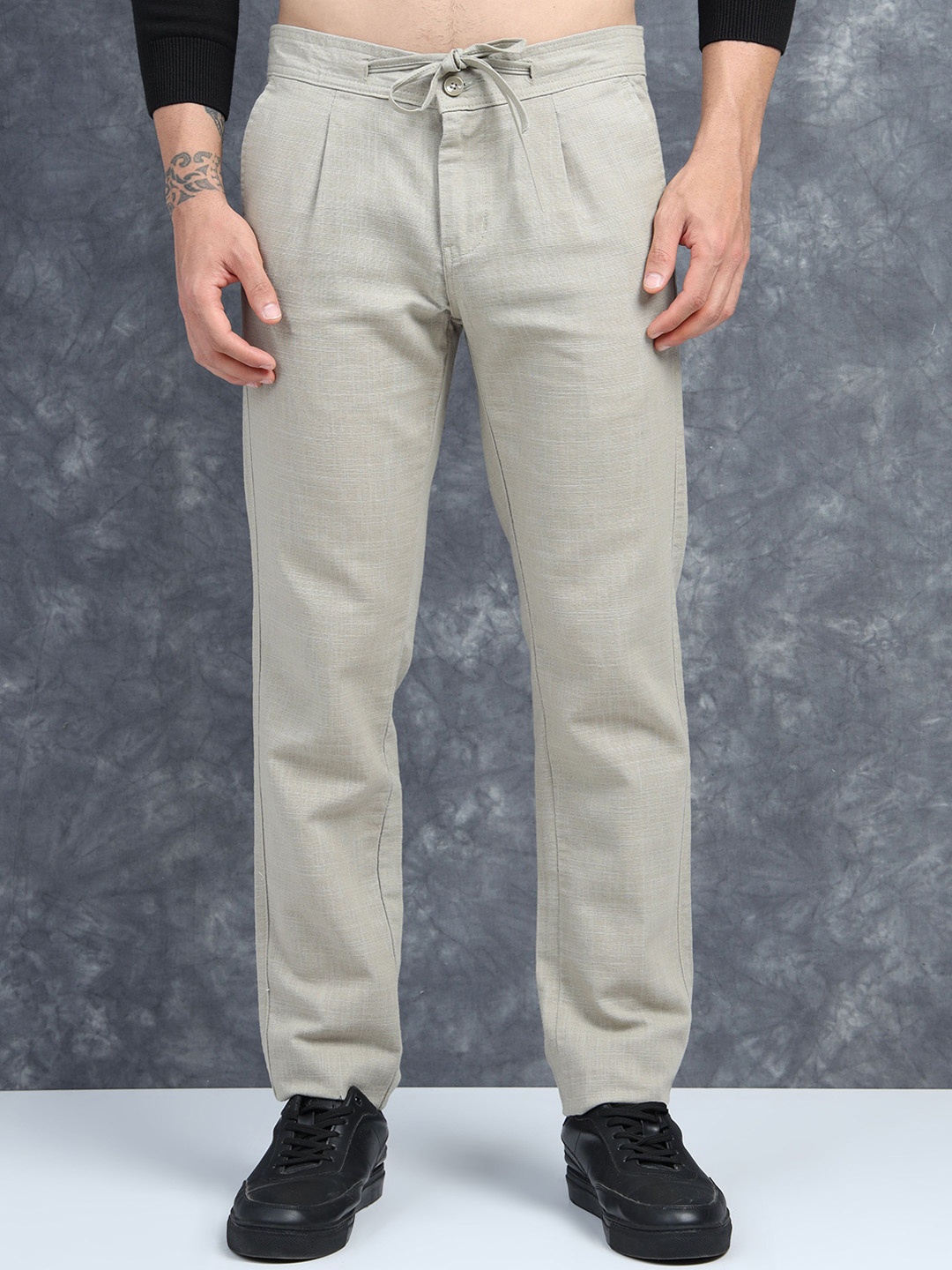 

Moda Rapido Men Brooklyn Pleated Trousers, Gold