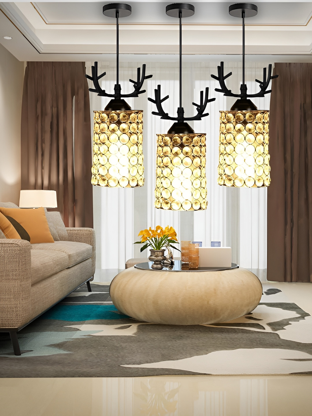 

GAUVIK Black Ceiling Lamp