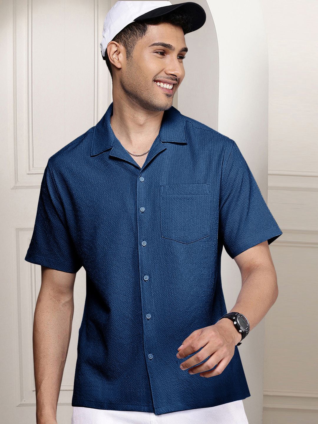 

Moda Rapido Men Standard Opaque Casual Shirt, Teal
