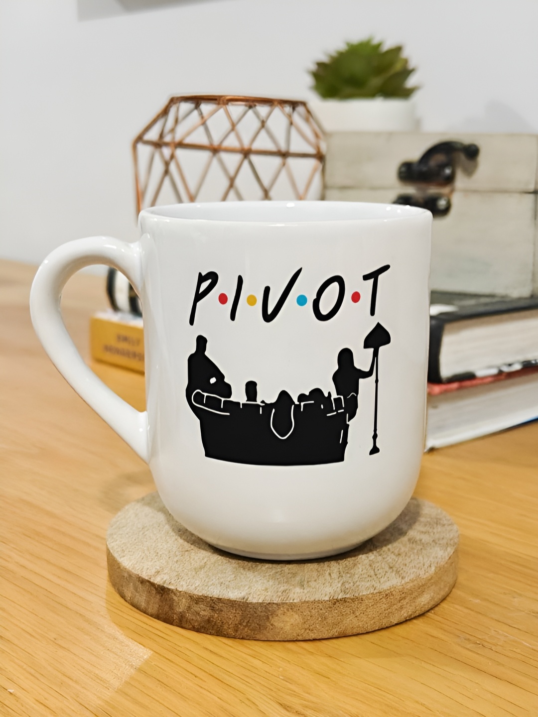 

One Posh Home White & Black Text or Slogans Printed Ceramic Glossy Mugs Set of Cups and Mugs