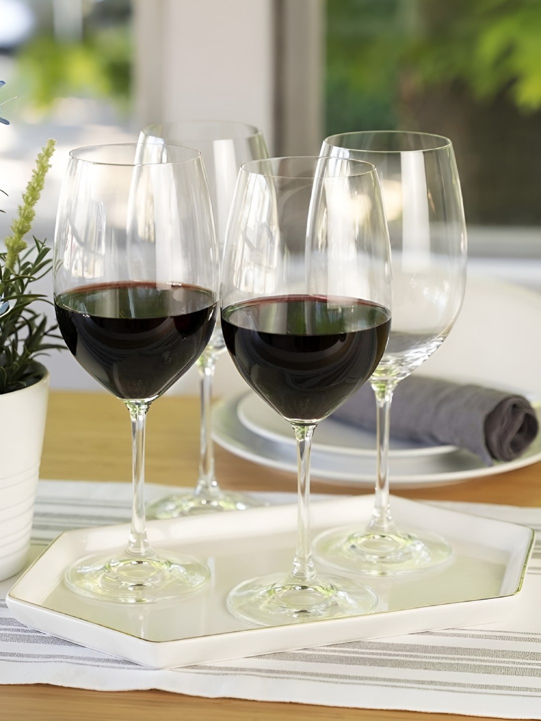 

Nachtmann Spiegelau Salute Bordeaux Wine Glasses, Set Of 4, Transparent
