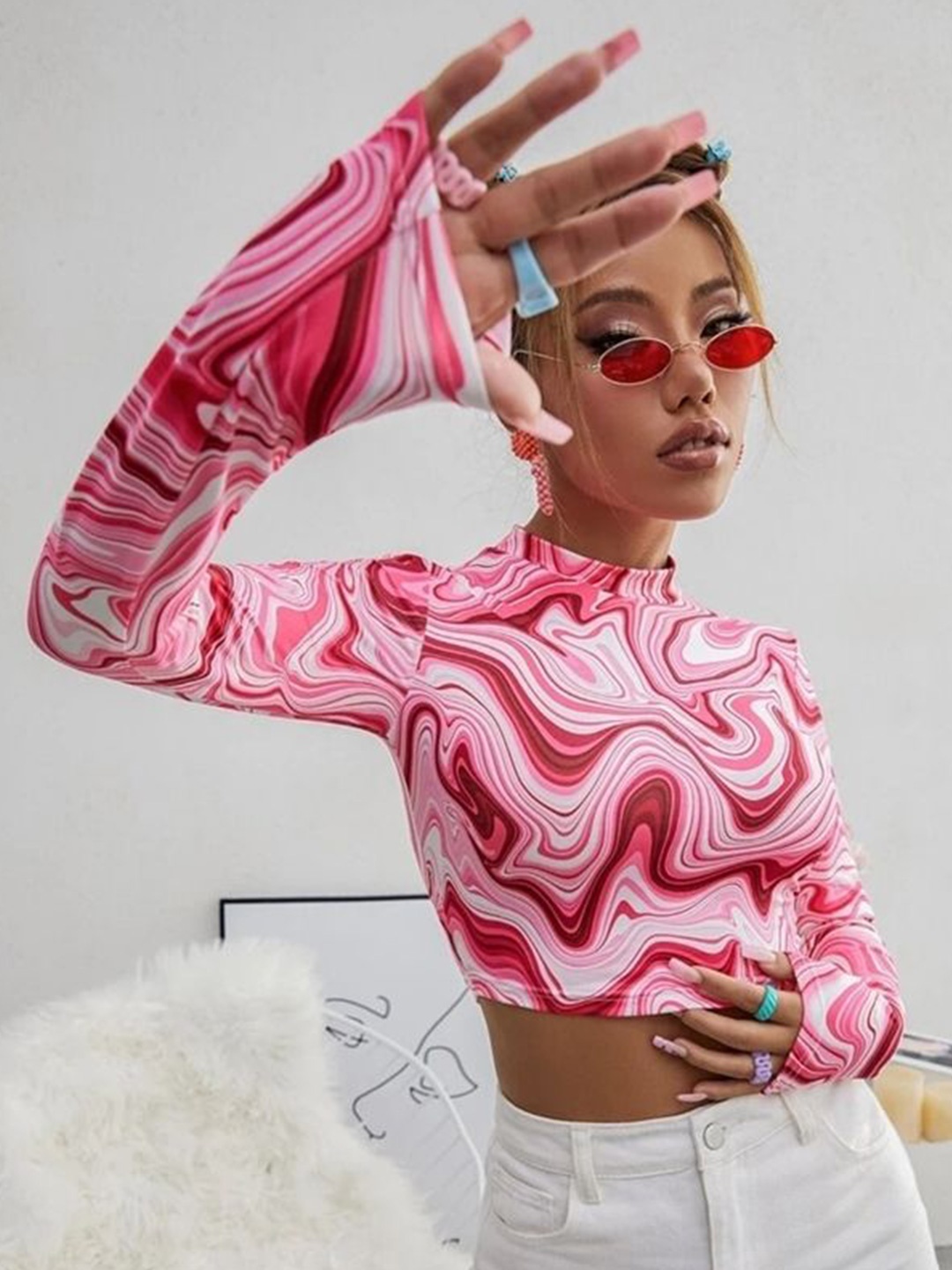 

NiloBerry Crop Top, Pink