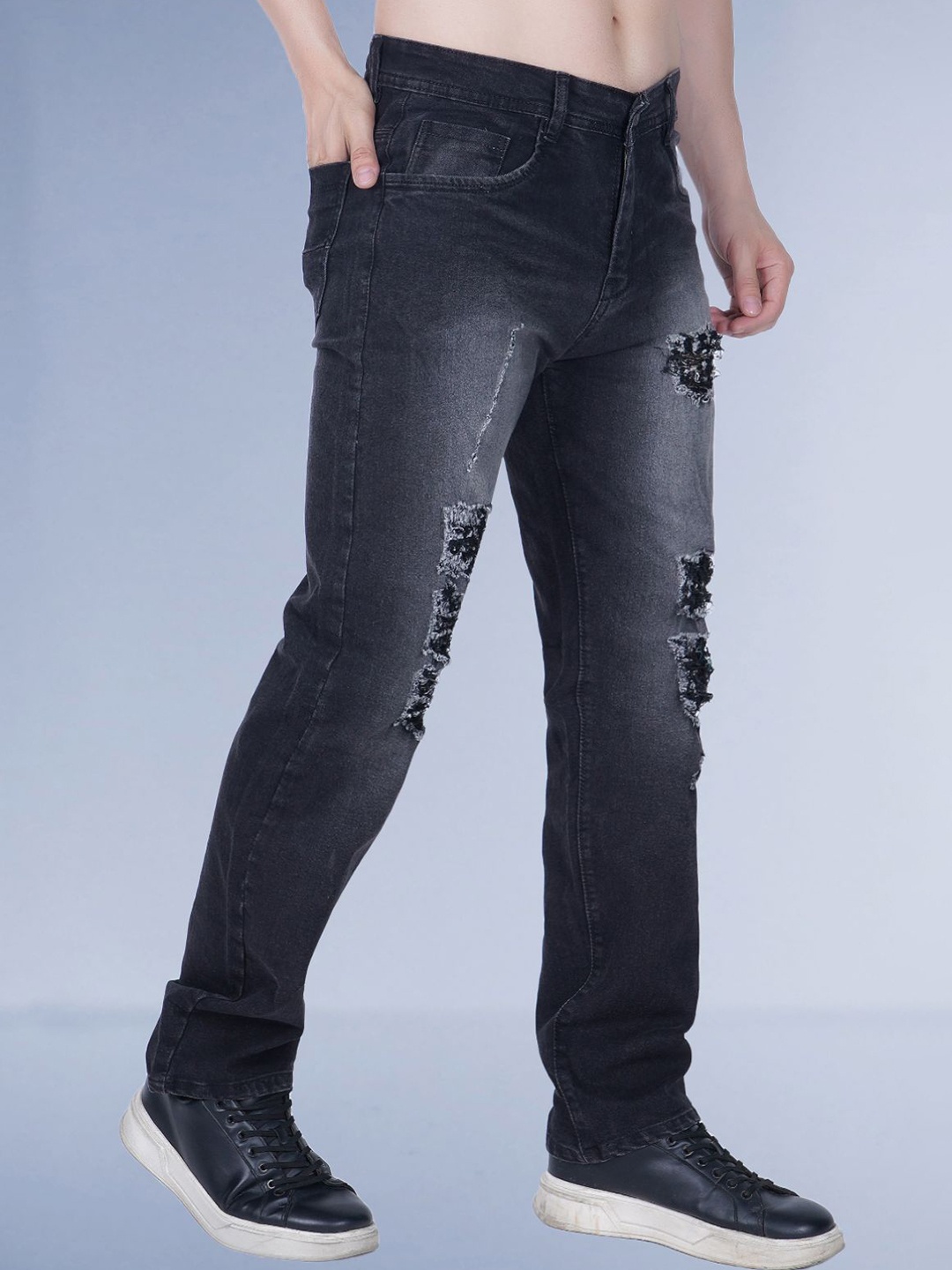 

LINARIA Men Classic Straight Fit Jeans, Grey