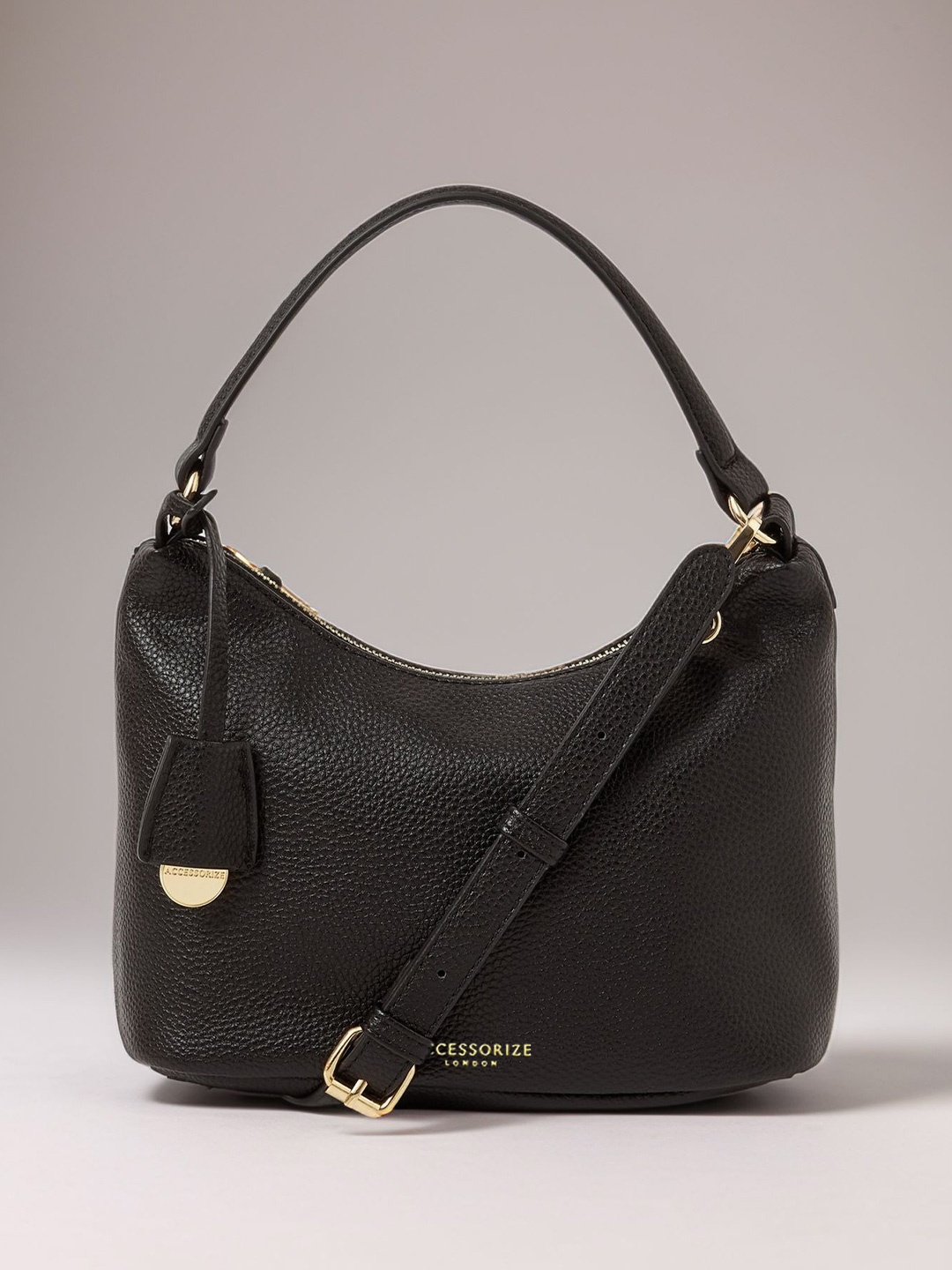 

Accessorize PU Structured Handheld Bag, Black