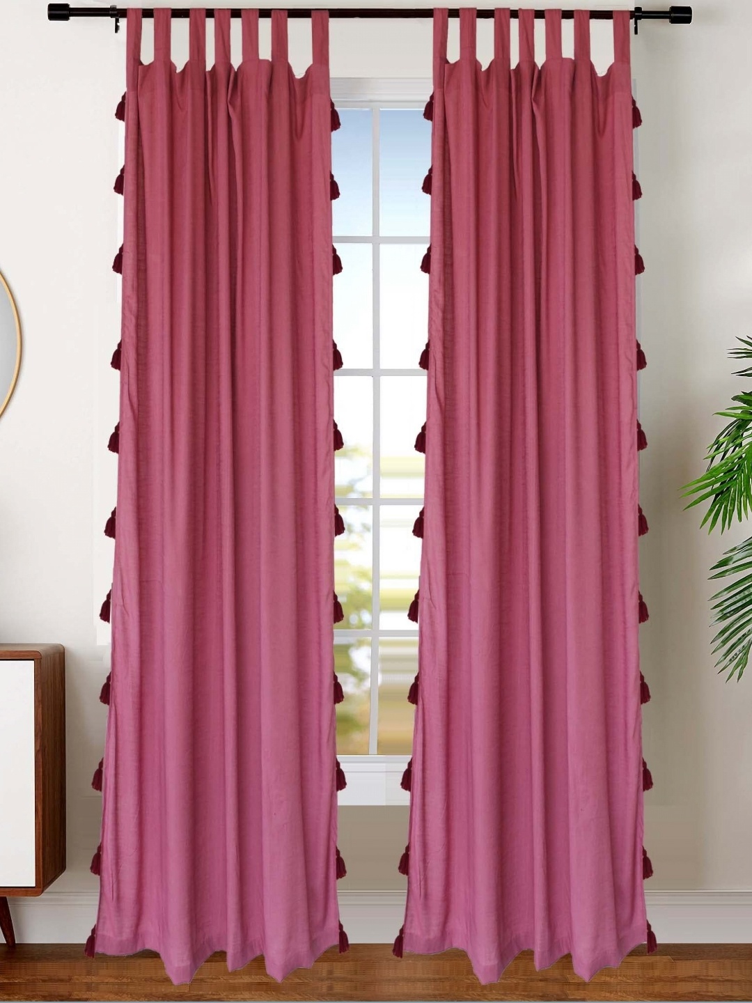 

Dekor World Multicoloured Set of 2 Sheer Door Curtain, Multi