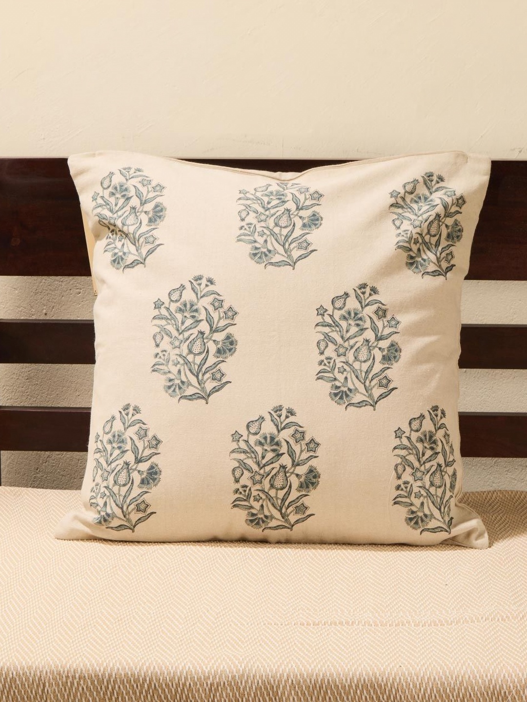 

Fabindia Blue & White Floral Square Cushion Covers