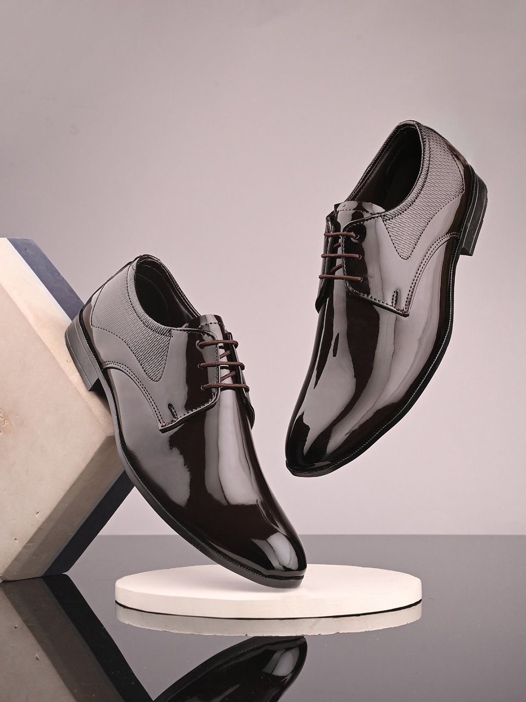 

JK Port Men Formal Derby Shoes, Brown
