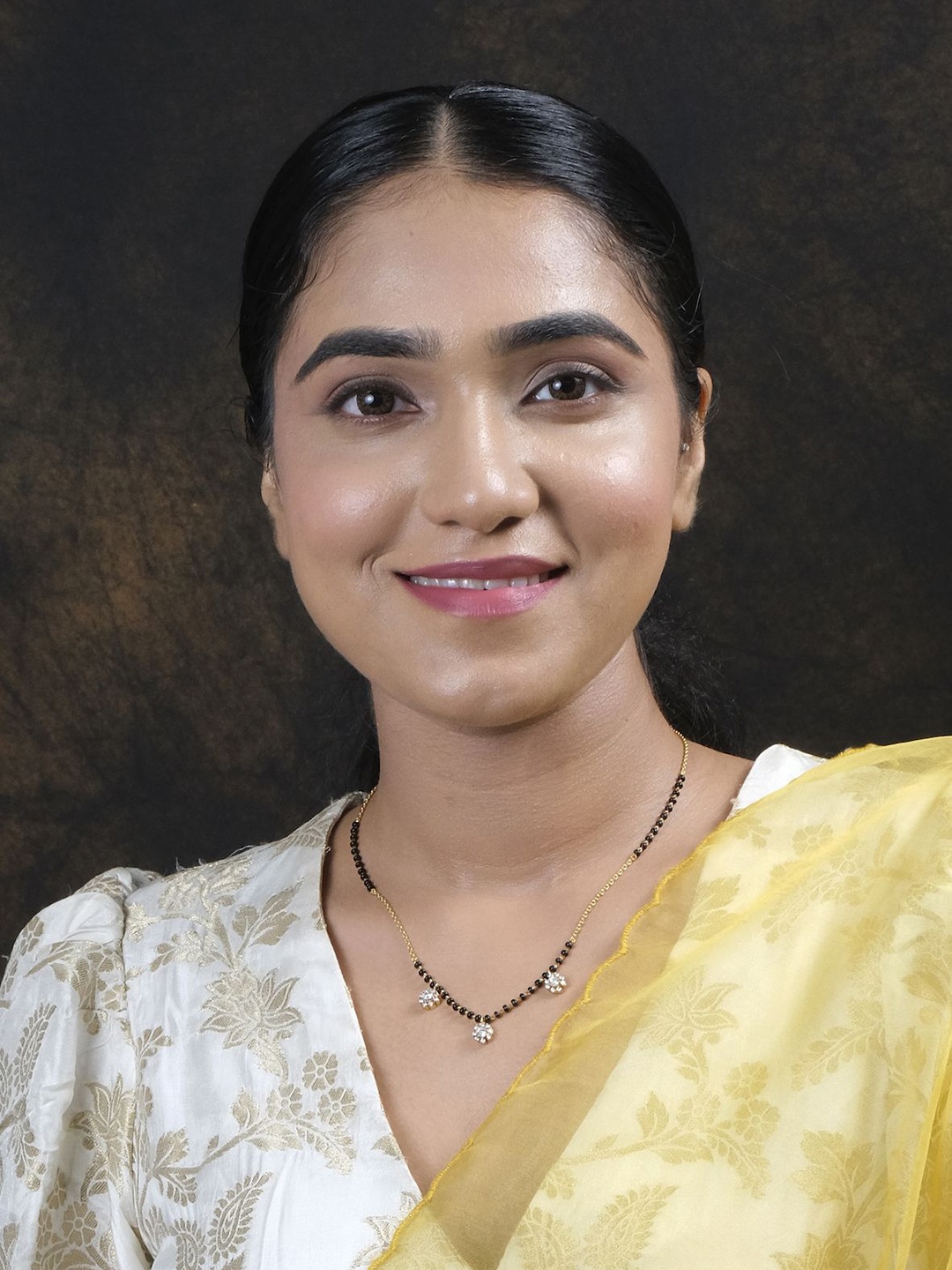 

Sica Jewellery Rhodium-Plated Artificial Beads Mangalsutra, Black
