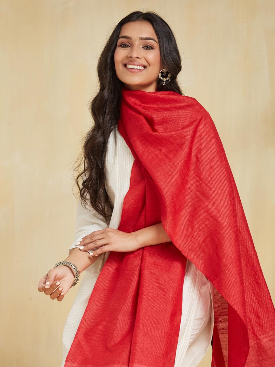 

Fabindia Women Stole, Red