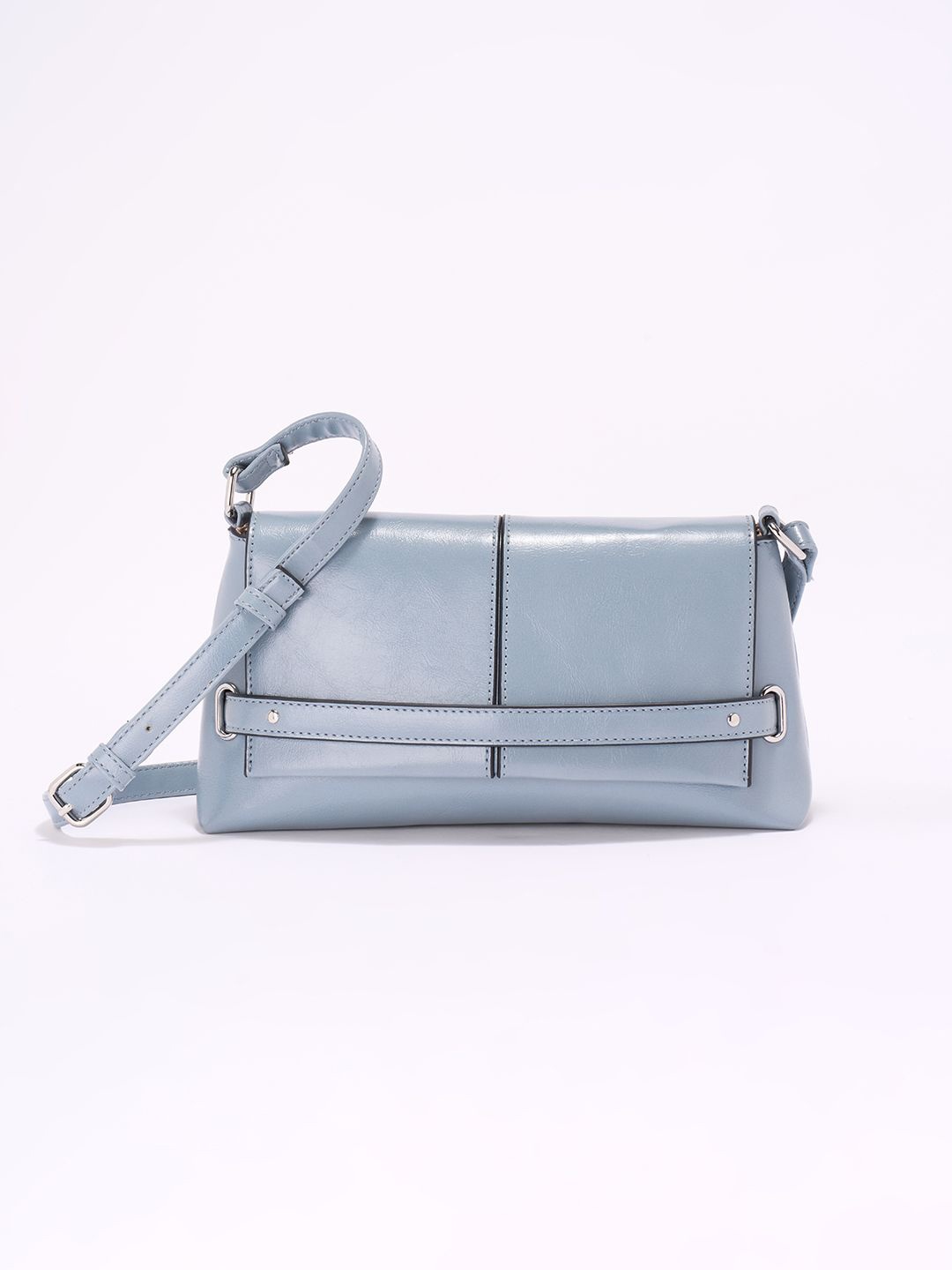 

Forever Glam by Pantaloons PU Oversized Swagger Sling Bag, Blue