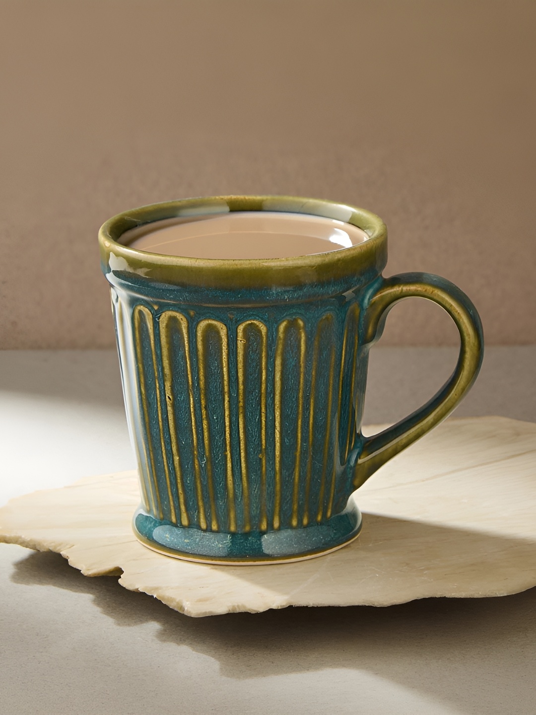 

Fabindia Teal Ceramic Ambar Mug