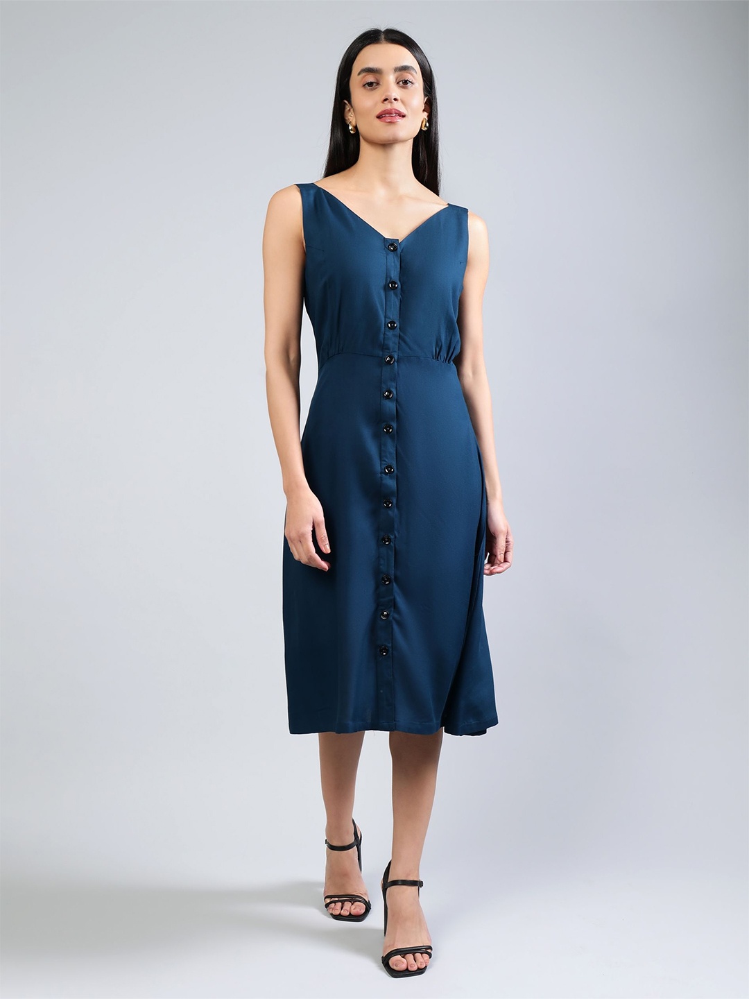 

ENTELLUS A-Line Midi Dress, Teal